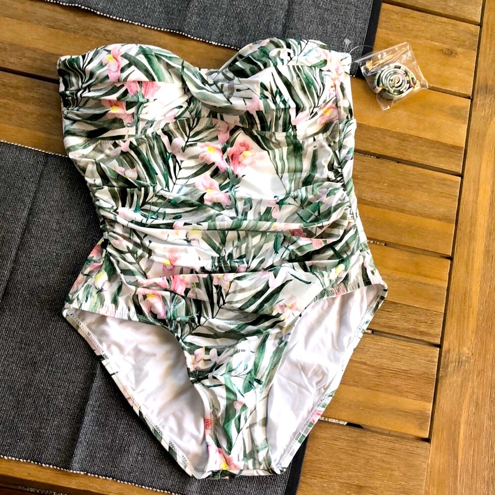 Athena strapless bandeau one piece Swimsuit